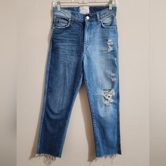 Revice 2 tone yin yang mid rise jeans women size size 26 - Picture 1 of 5